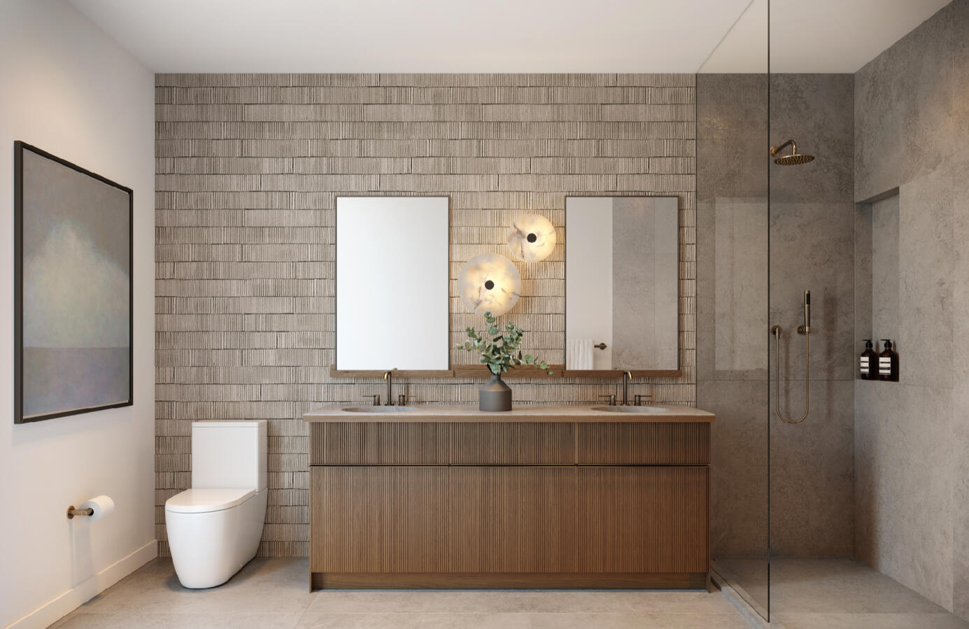 Double vanities &amp; Porcelain Tiles